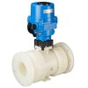 Ball valve Series: 21 Type: 3734EE PVDF/PTFE/FKM-F Full bore Electric operated ELA80 24V DC PN10 Flange 110mm DN100